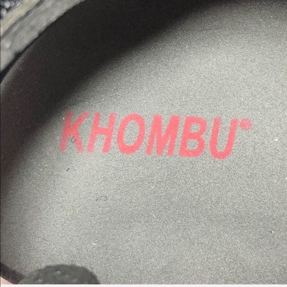 KHOMBU Jack Black Gray Red sandals size 4 - Picture 5 of 7